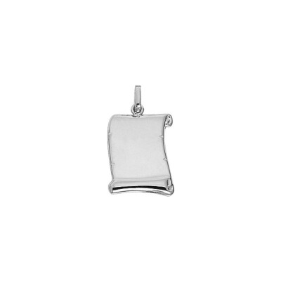 Pendentif Parchemin en or blanc