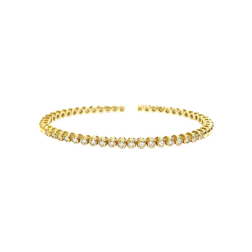 Bracelet Isabelle Barrier en or jaune et diamants de 0.40ct
