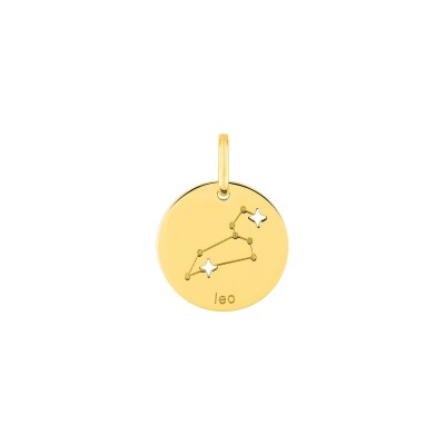 Pendentif zodiaque Lion en or jaune