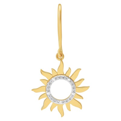 Boucles d'oreilles or jaune et diamants