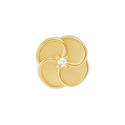 Boucles d'oreilles or jaune et diamants