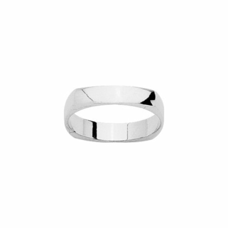 Alliance en or blanc, 4mm