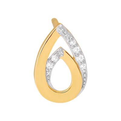 Boucles d'oreilles or jaune et diamants