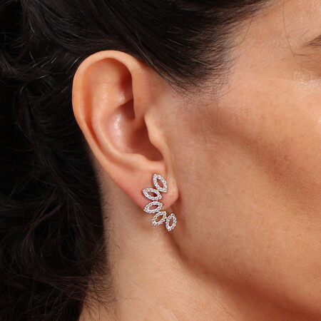 Doux White white gold and diamonds earring