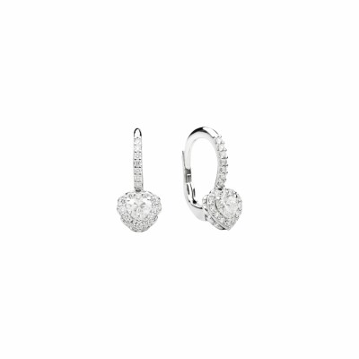 Boucles d'oreilles Recarlo Anniversary Love Bezel en or blanc et diamants