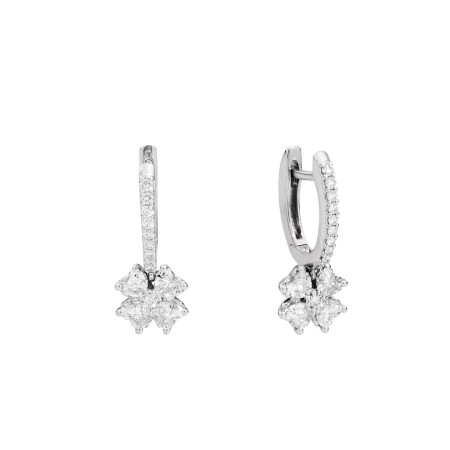 Boucles d'oreilles Recarlo Anniversary Love en or blanc et diamants