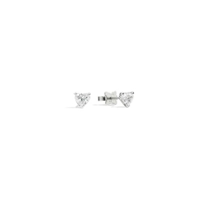 Puces d'oreille Recarlo Anniversary Love en or blanc et diamants