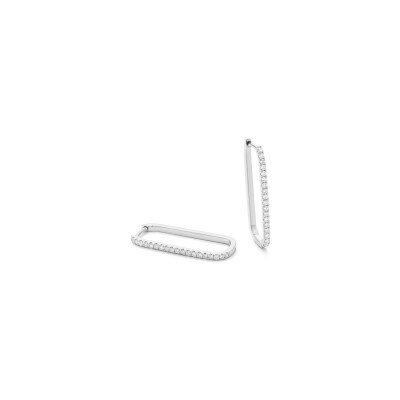 Boucles d'oreilles en or blanc et diamants 0.32ct