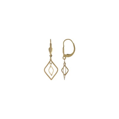 Boucles d'oreilles losange en or jaune