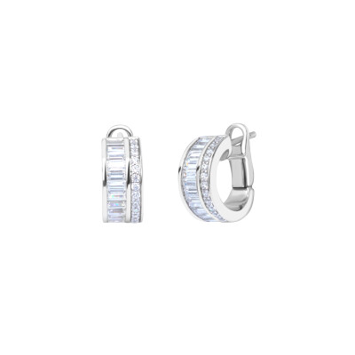 Boucles d'oreilles Bronx en or blanc et diamants