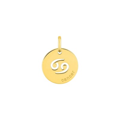 Pendentif zodiaque Cancer en or jaune