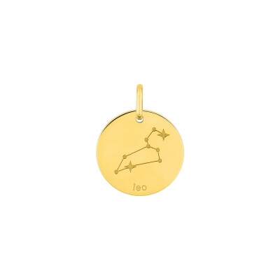 Pendentif zodiaque Lion en or jaune