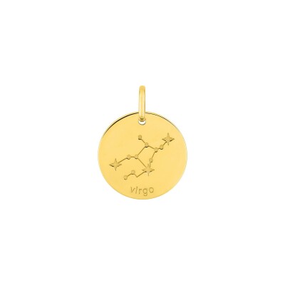 Pendentif zodiaque Vierge en or jaune