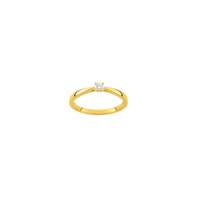 Bague en or jaune et diamant