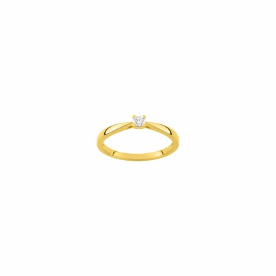 Bague en or jaune et diamant