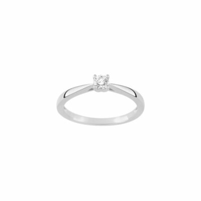 Solitaire en or blanc et diamant de 0.15ct