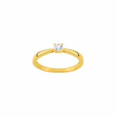 Bague en or jaune et diamants de 0.15ct