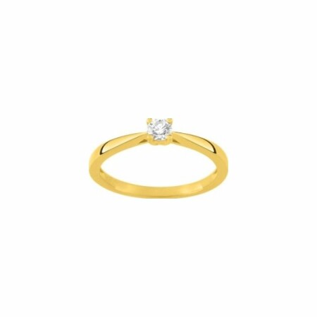 Bague en or jaune et diamants de 0.15ct