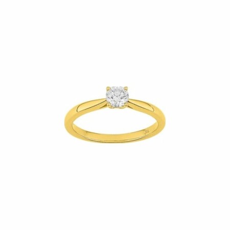 Solitaire en or jaune et diamant de 0.3ct