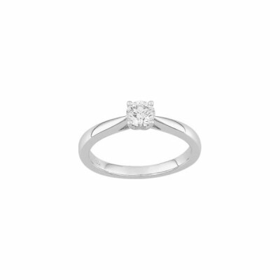 Solitaire en or blanc et diamant de 0.40ct