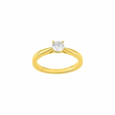 Solitaire en or jaune et diamant de 0.4ct