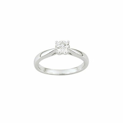 Solitaire en or blanc et diamant