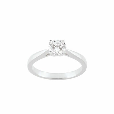 Solitaire en or blanc et diamant