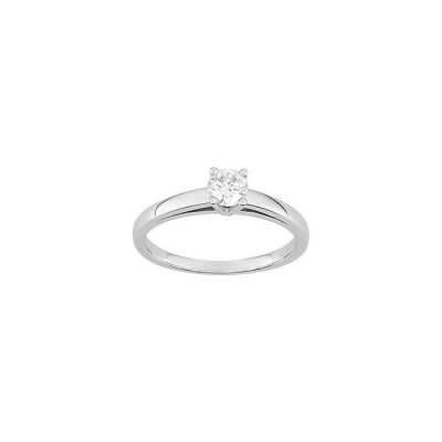 Solitaire en or blanc et diamant 0.30ct