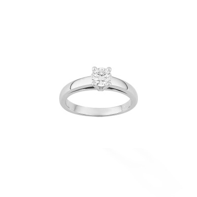 Solitaire en or blanc et diamant 0.50ct