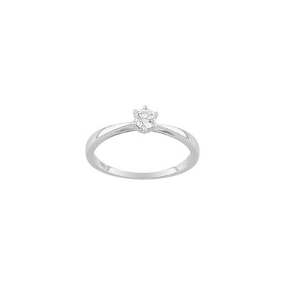 Solitaire en or blanc et diamant 0.20ct