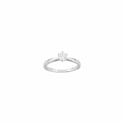 Bague en or blanc et diamants