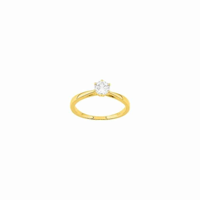 Bague en or jaune et diamants