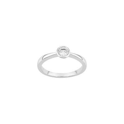 Bague en or blanc et diamant, 0.30ct