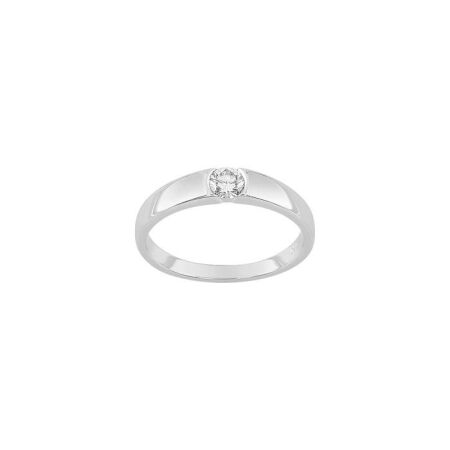 Solitaire en or blanc et diamant 0.20ct