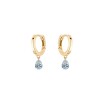 Boucles d'oreilles créoles La Brune & La Blonde 360° en or jaune et diamants poire de 0.40ct