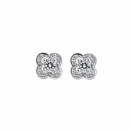 Boucles d'oreilles Mauboussin Chance Of Love en or blanc et diamants