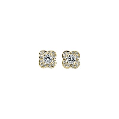 Boucles d'oreilles Mauboussin Chance Of Love en or jaune et diamants