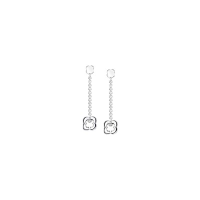 Boucles d'oreilles pendantes Mauboussin Union Chance en argent