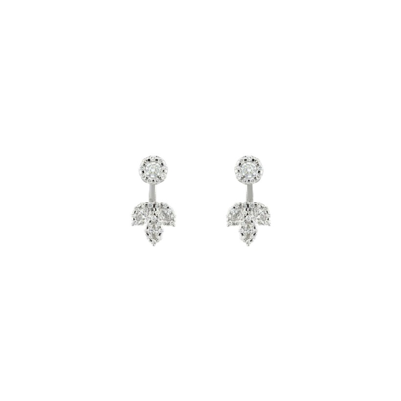 Boucles d'oreilles Yeprem Y-Not en or blanc et diamants