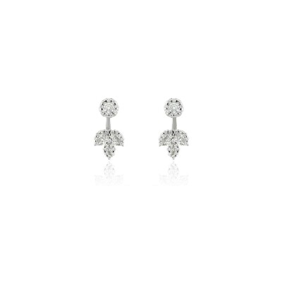 YEPREM Y-Not earrings in white gold and diamonds