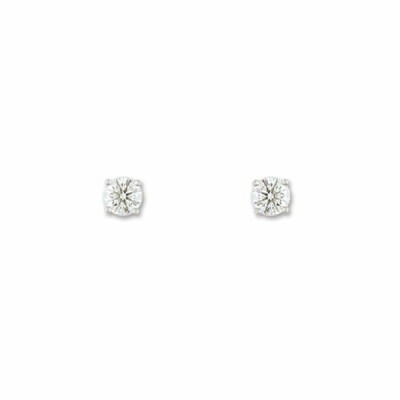 Boucles d'oreilles en or blanc et diamants