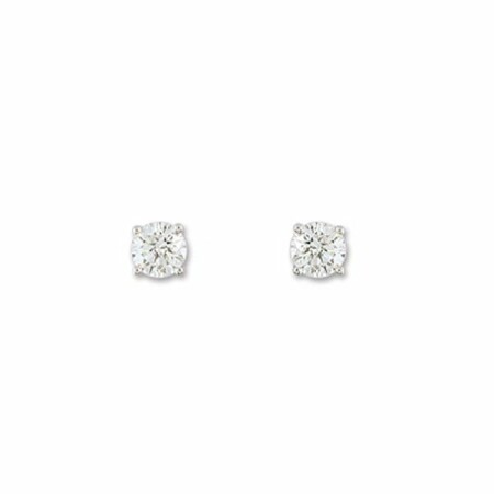 Boucles d'oreilles en or blanc et diamants