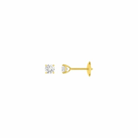 Boucles d'oreilles en or jaune et diamants