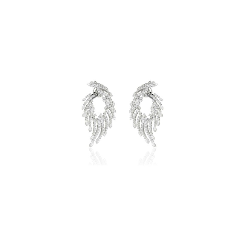 Boucles d'oreilles Yeprem Y-Couture en or blanc et diamants