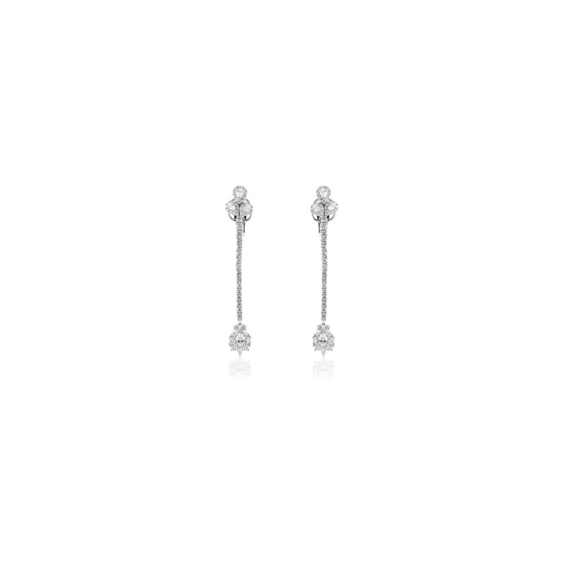 Boucles d'oreilles Yeprem Y-Not en or blanc et diamants