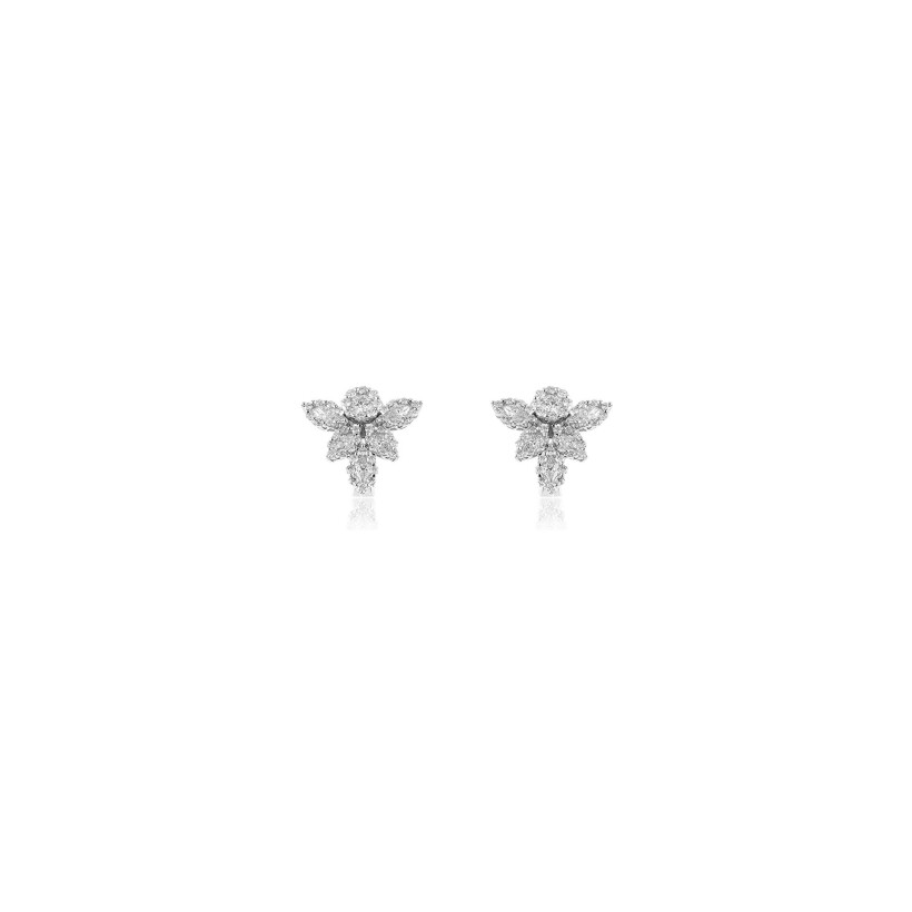 Boucles d'oreilles Yeprem Y-Not en or blanc et diamants