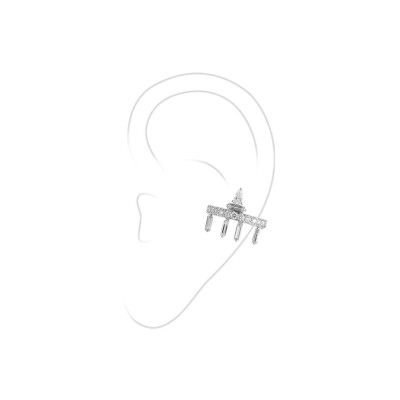 Mono boucle d'oreille YEPREM Whisper en or blanc et diamants