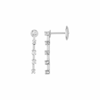 Boucles d'oreilles en or blanc et diamants de 0.30ct