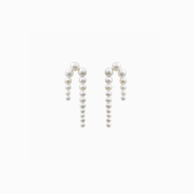 Boucles d'oreilles Sophie Bille Brahe Petite perle nuit en or jaune et perle