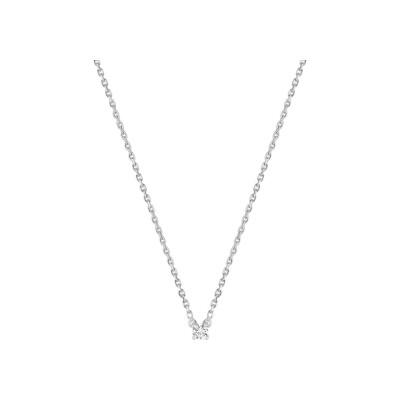 Collier en or blanc et diamant 0.10ct